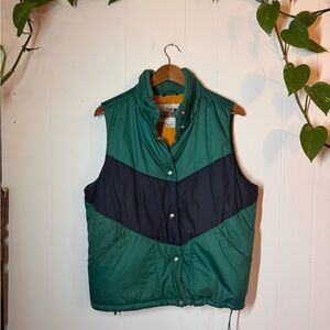 Vintage The North Face Teal and Navy Women's Vest
